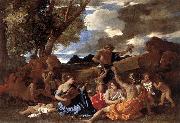Nicolas Poussin Bacchanal Andrians oil painting